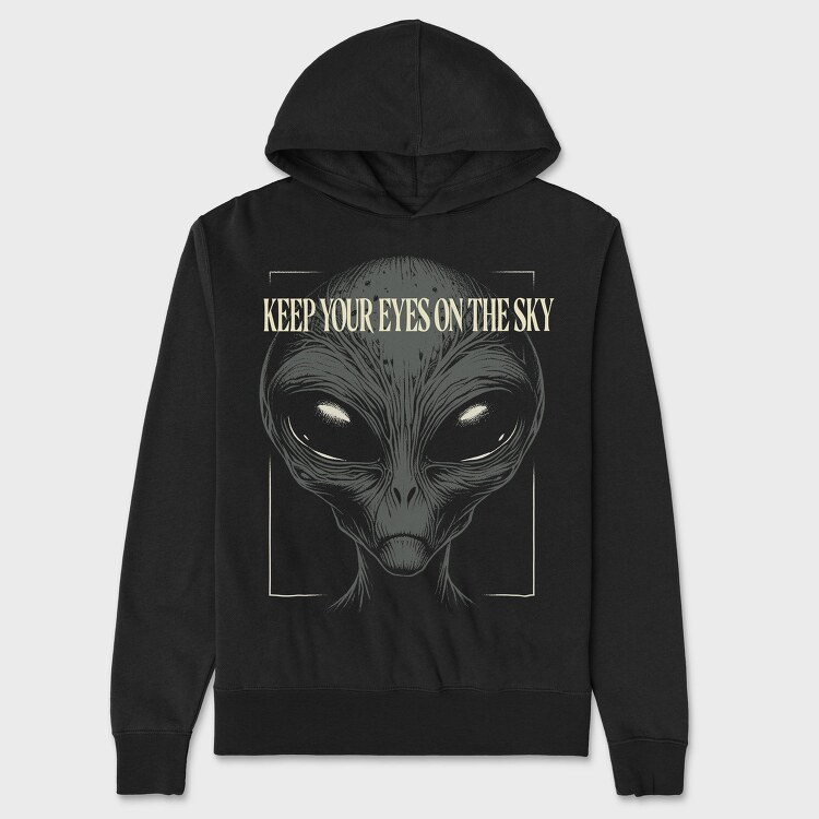 Alien Face Ovni, Hanorac Oversize Barbati (Unisex)