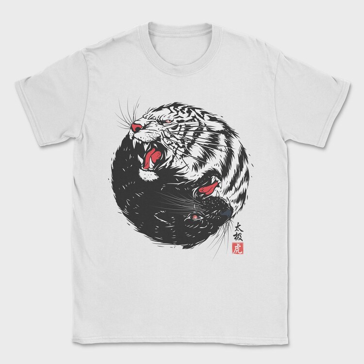 Tiger Roar Yin Yang, Tricou Barbati (Unisex)
