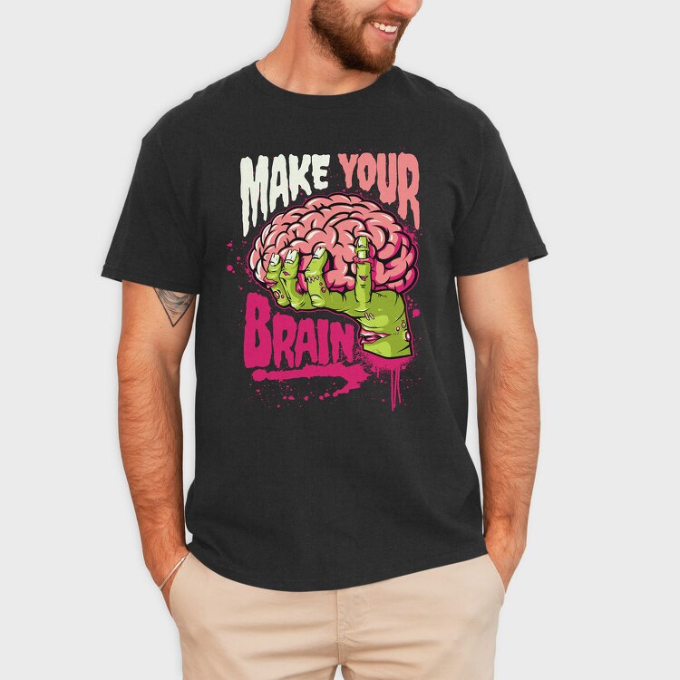 Zombie Brain Grab, Tricou Barbati (Unisex)