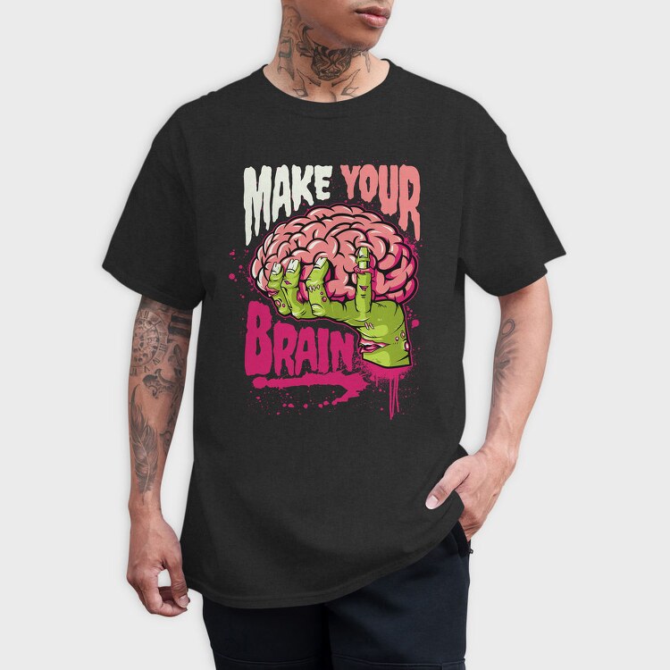 Zombie Brain Grab, Tricou Barbati (Unisex)