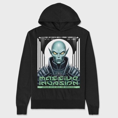 Alien Massive Invasion Trend, Hanorac Oversize Barbati (Unisex)