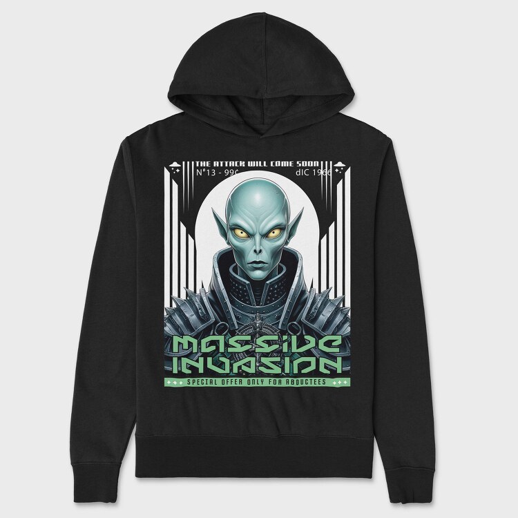 Alien Massive Invasion Trend, Hanorac Oversize Barbati (Unisex)