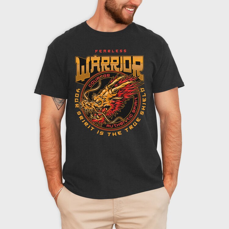 Warrior Dragon Shield, Tricou Barbati (Unisex)