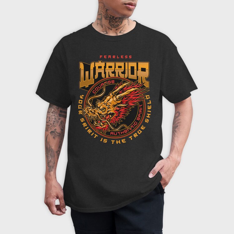Warrior Dragon Shield, Tricou Barbati (Unisex)
