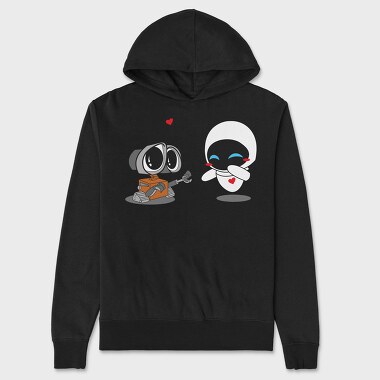 Wall E Love You, Hanorac Oversize Barbati (Unisex)