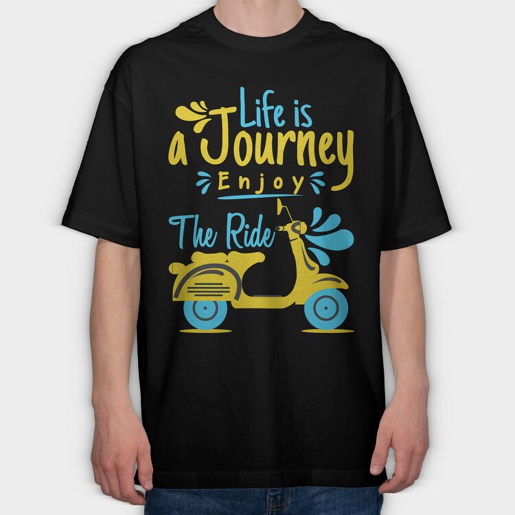 Scooter Journey Ride, Tricou Oversize Barbati (Unisex)