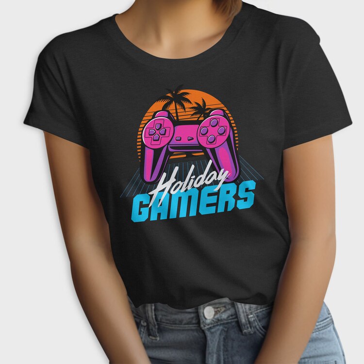 Retro Beach Gamers, Tricou Femei