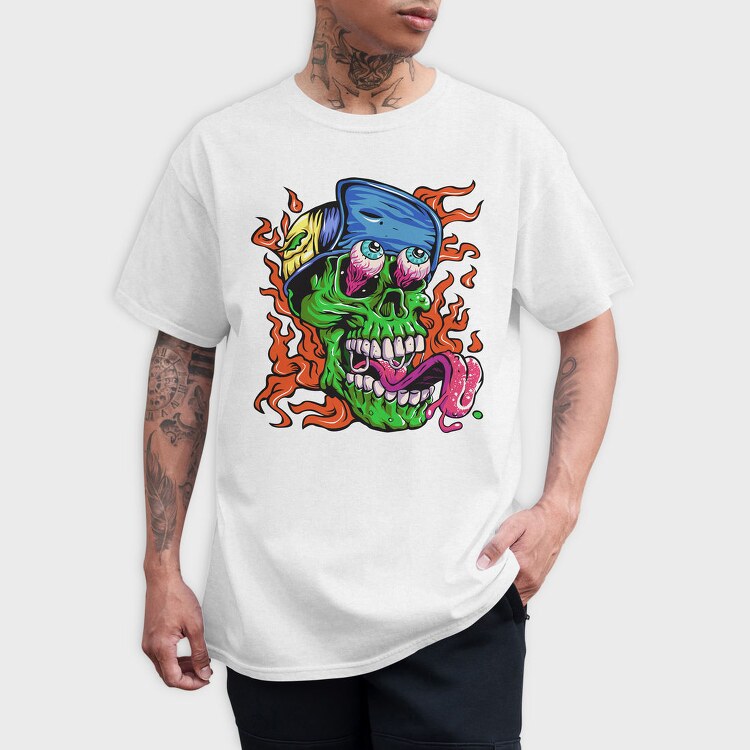 Zombie Fire Eyes, Tricou Barbati (Unisex)