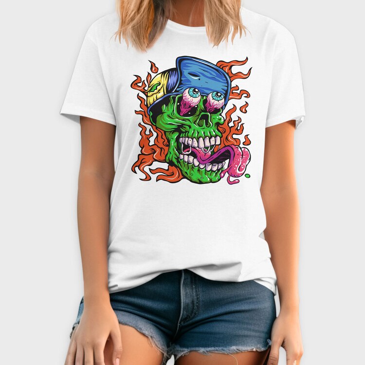 Zombie Fire Eyes, Tricou Barbati (Unisex)