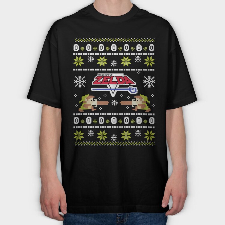 Zelda Winter Adventure, Tricou Oversize Barbati (Unisex)