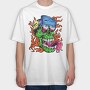 Zombie Fire Eyes, Tricou Oversize Barbati (Unisex)