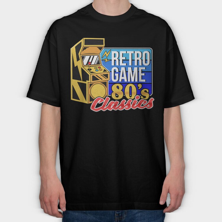 Retro Game Classics, Tricou Oversize Barbati (Unisex)