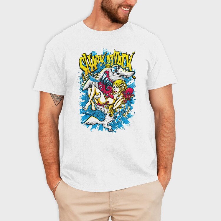 Shark Attack Queen, Tricou Barbati (Unisex)