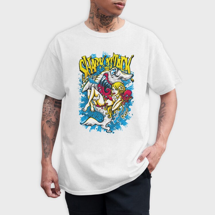 Shark Attack Queen, Tricou Barbati (Unisex)