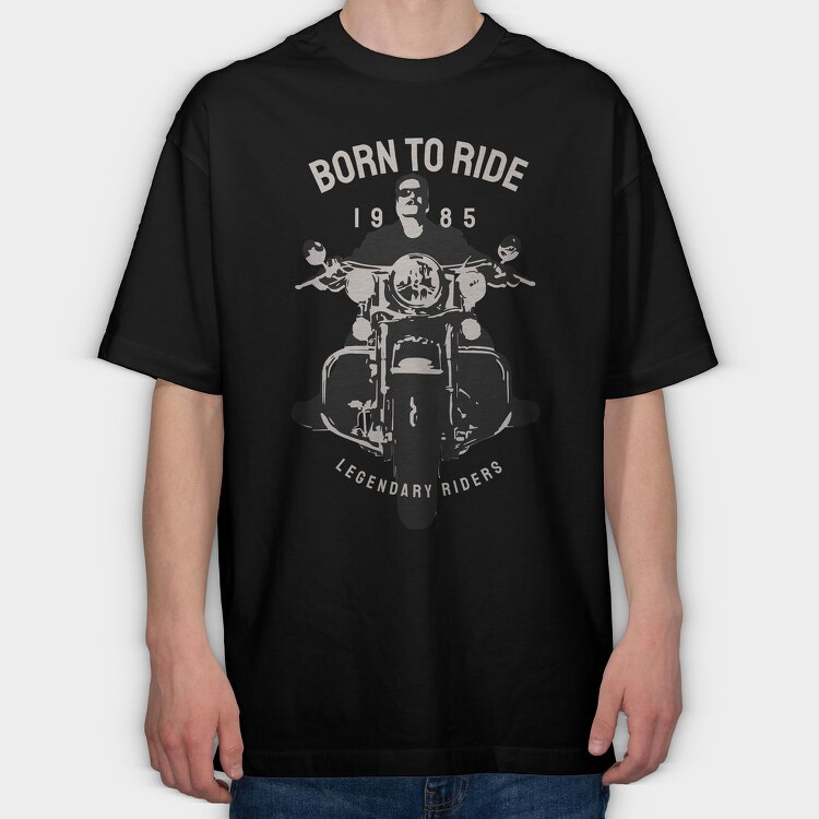 Born To Ride 1985, Tricou Oversize Barbati (Unisex)