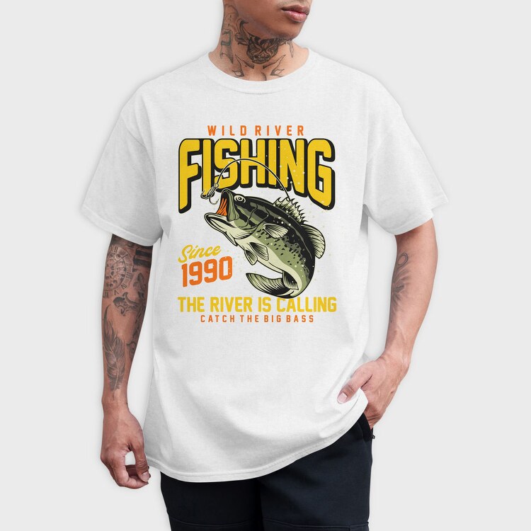 Wild River Bass, Tricou Barbati (Unisex)