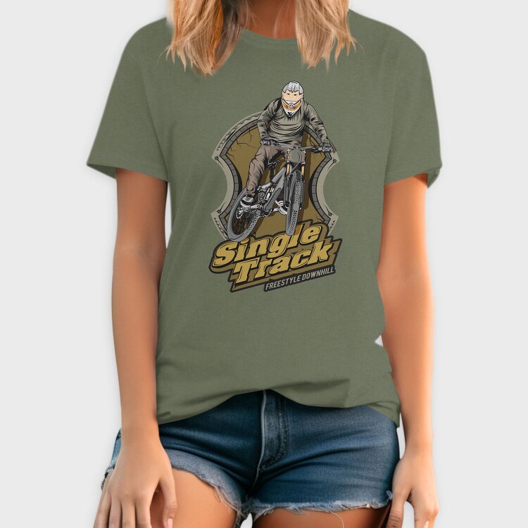 Single Track Freestyle, Tricou Barbati (Unisex)