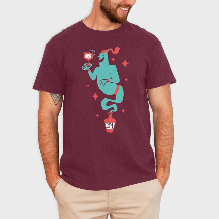 Gin Genie, Tricou Barbati (Unisex)