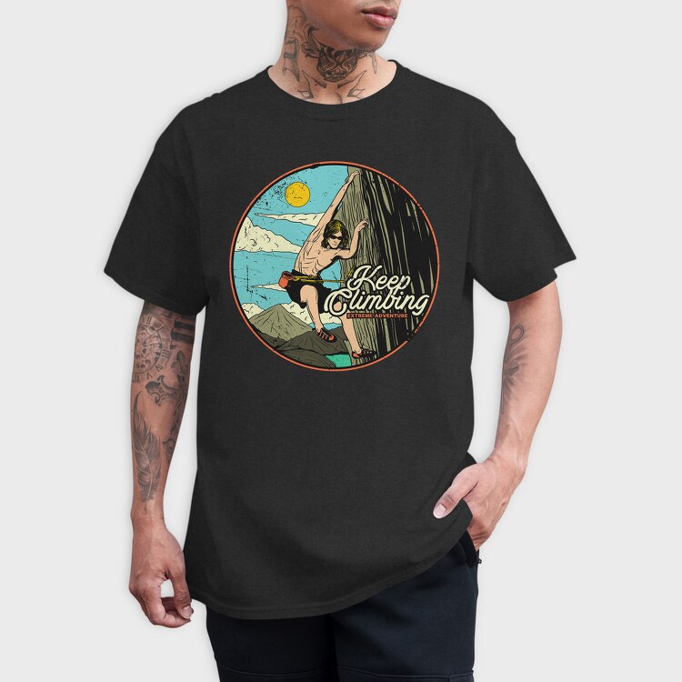 Keep Climbing Adventure, Tricou Barbati (Unisex)