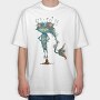 Fish Monster Tail, Tricou Oversize Barbati (Unisex)