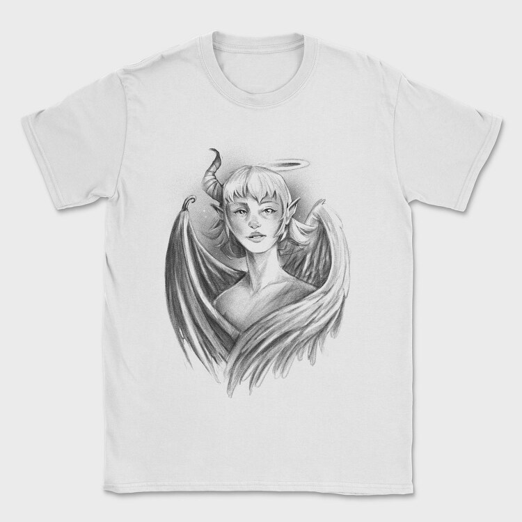 Angel And Demon Girl, Tricou Barbati (Unisex)