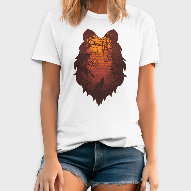 Wolf Howl Sunset, Tricou Barbati (Unisex)