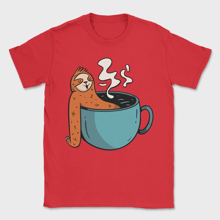 Sloth Coffee Hot Tub, Tricou Barbati (Unisex)