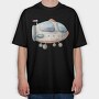 Flying Spaceship Baby, Tricou Oversize Barbati (Unisex)