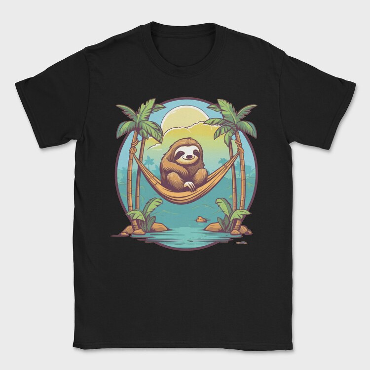Sloth in a Hammock, Tricou Barbati (Unisex)