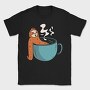Sloth Coffee Hot Tub, Tricou Barbati (Unisex)