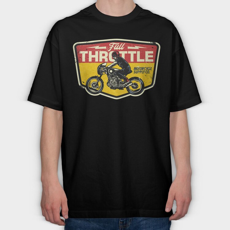 Full Throttle Supply, Tricou Oversize Barbati (Unisex)