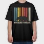 Grizzly Bear Sunset, Tricou Oversize Barbati (Unisex)