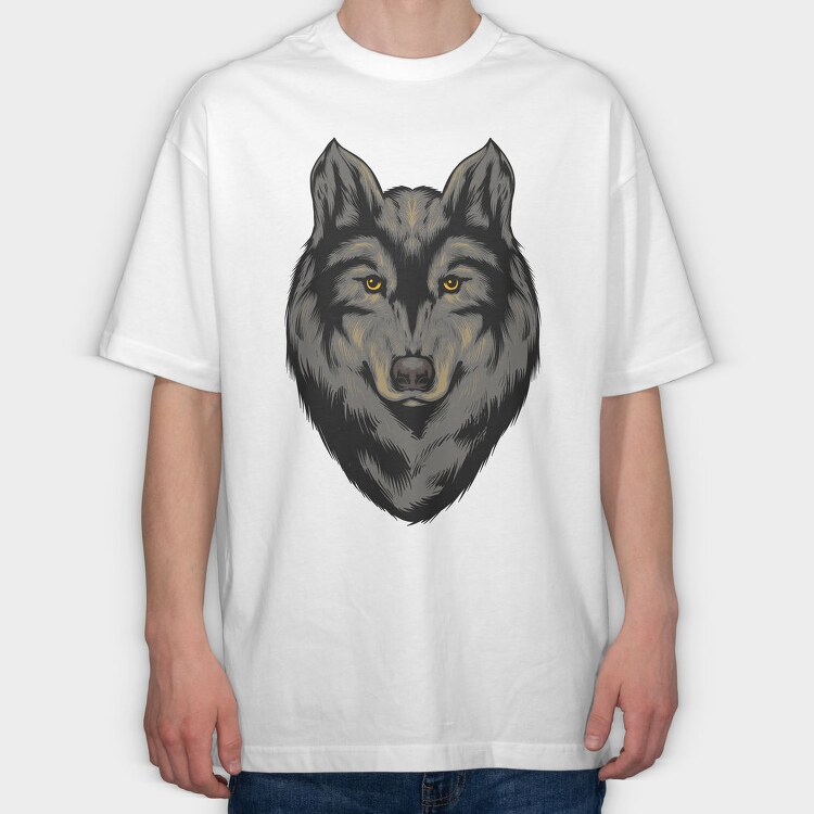 Wolfs Gaze, Tricou Oversize Barbati (Unisex)