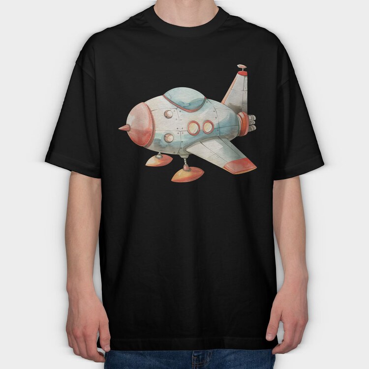 Flying Spaceship Ride, Tricou Oversize Barbati (Unisex)