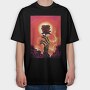 Burning Rose Hand, Tricou Oversize Barbati (Unisex)