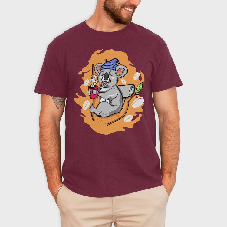 Koala Coffee Break, Tricou Barbati (Unisex)