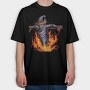 Burning Scarecrow, Tricou Oversize Barbati (Unisex)