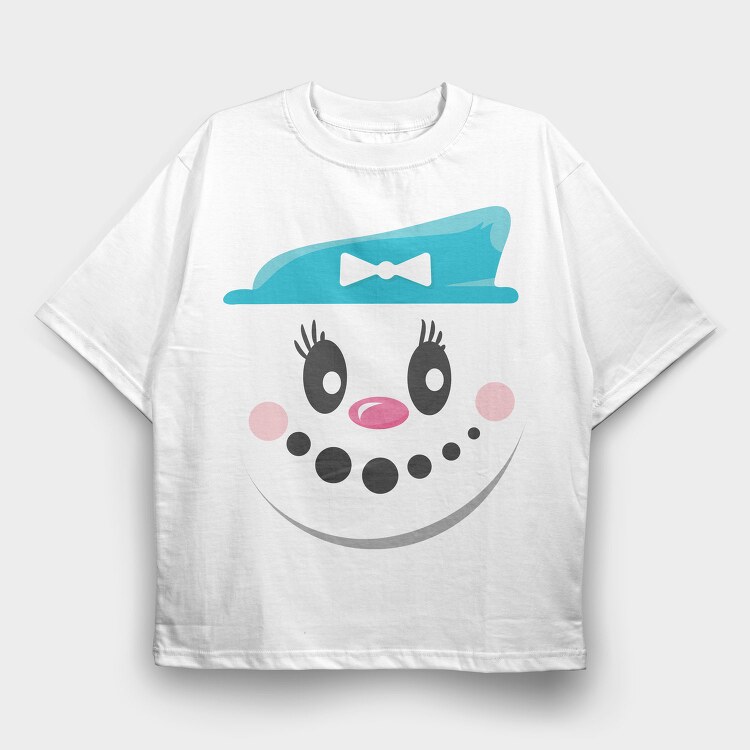 Snow Man Face 3, Tricou Oversize Barbati (Unisex)
