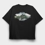 Fog Enshrouded Peaks, Tricou Oversize Barbati (Unisex)