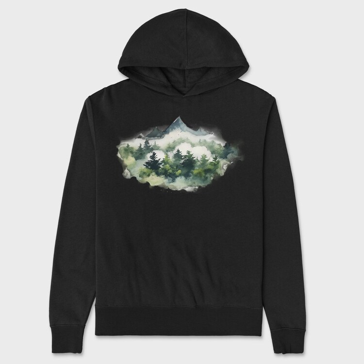 Fog Enveloped Peaks, Hanorac Oversize Barbati (Unisex)