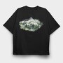 Fog Enveloped Peaks, Tricou Oversize Barbati (Unisex)
