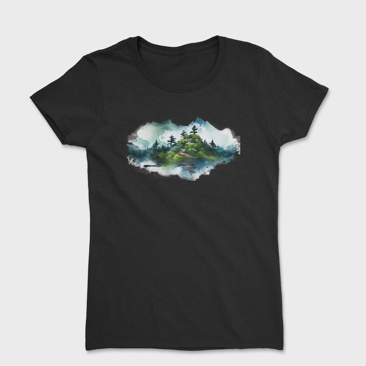 Fog Mountainscape, Tricou Femei