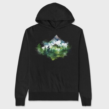 Foggy Forest Peak, Hanorac Oversize Barbati (Unisex)