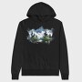 Foggy Mountain Forest, Hanorac Oversize Barbati (Unisex)