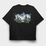Foggy Mountain Forest, Tricou Oversize Barbati (Unisex)