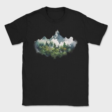 Foggy Mountain Peak, Tricou Barbati (Unisex)