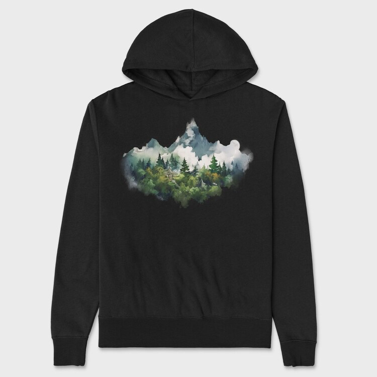Foggy Mountain Peak, Hanorac Oversize Barbati (Unisex)
