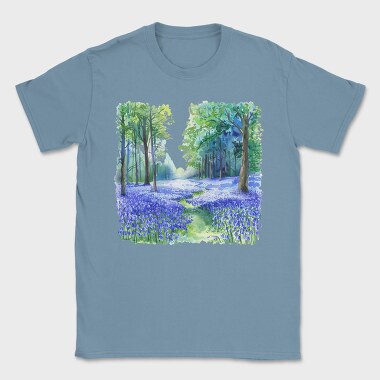 Forest Blue Bell Flowers, Tricou Barbati (Unisex)