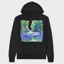 Forest Blue Bell Flowers, Hanorac Oversize Barbati (Unisex)