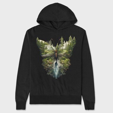 Forest Butterfly Isle, Hanorac Oversize Barbati (Unisex)